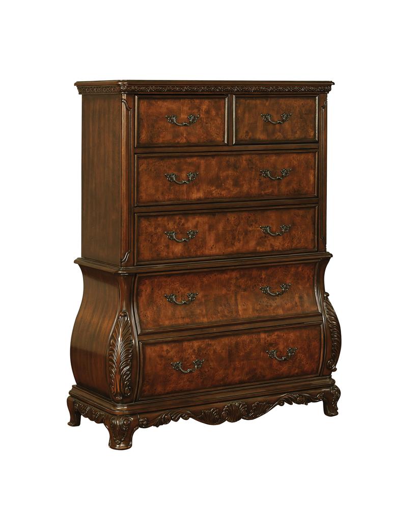 Exeter 6-drawer Chest Dark Burl