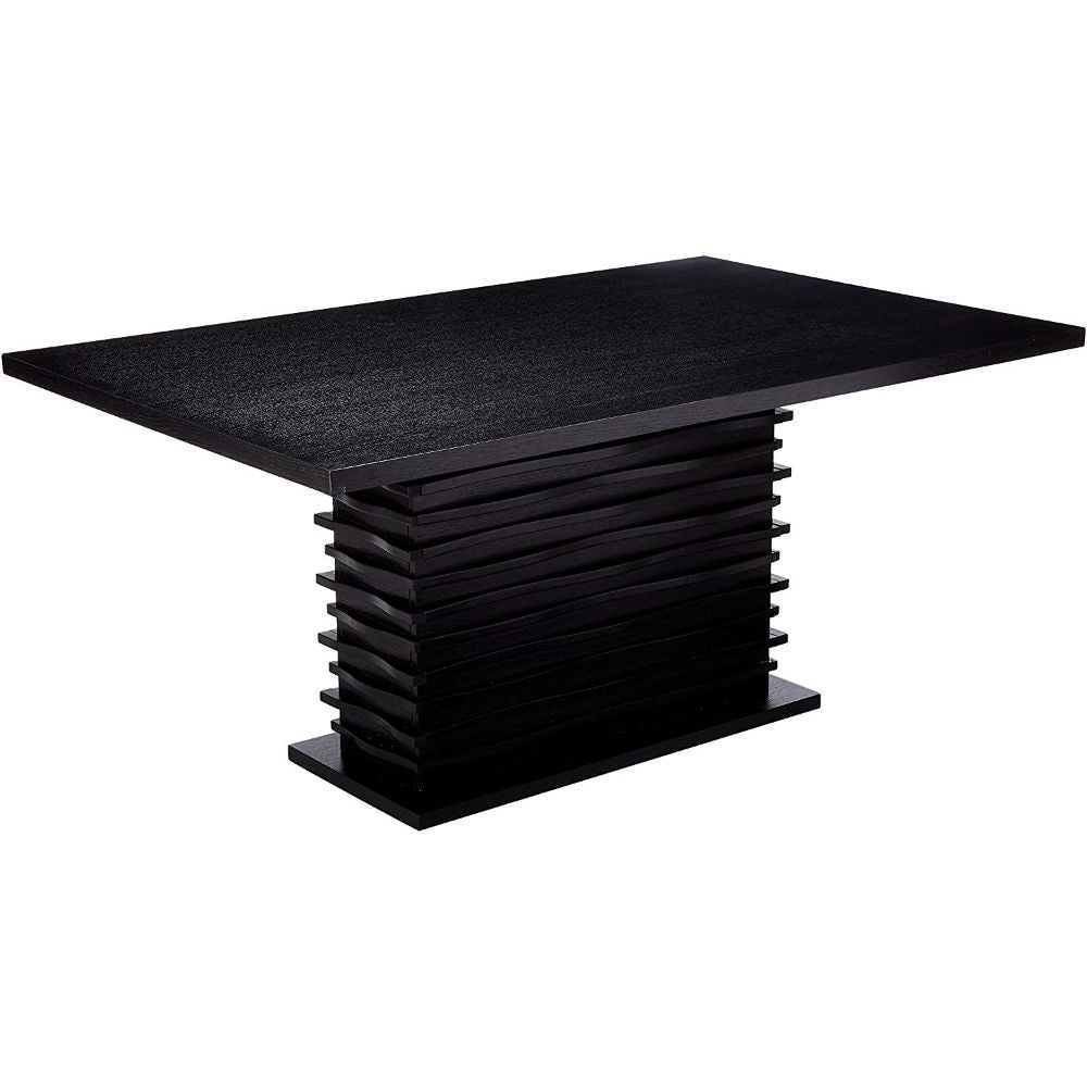 Stanton Rectangle Pedestal Dining Table Black