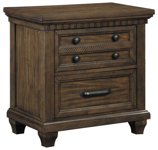 Bennington Rectangular 2-drawer Nightstand Acacia Brown