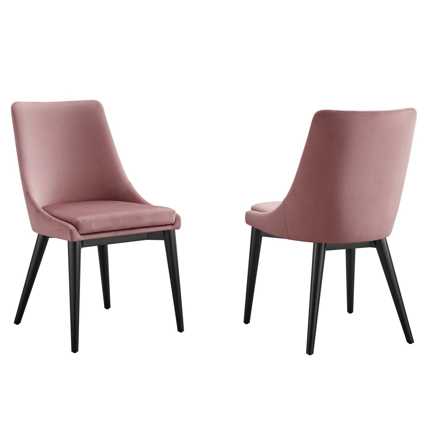 Viscount Accent Performance Velvet Dining Chairs - Set of 2