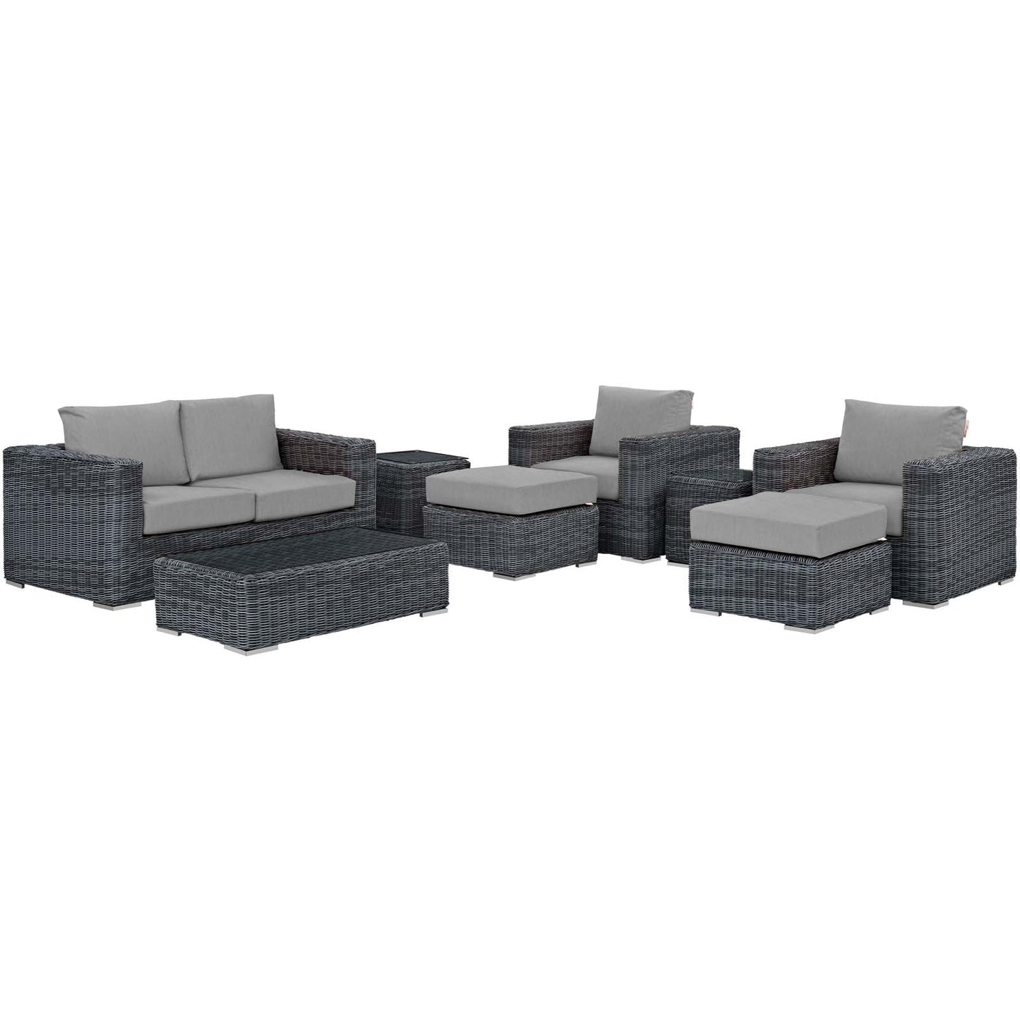 Summon 8 Piece Outdoor Patio Sunbrella® Sectional Set