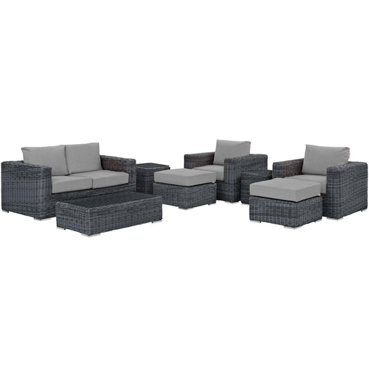 Summon 8 Piece Outdoor Patio Sunbrella® Sectional Set