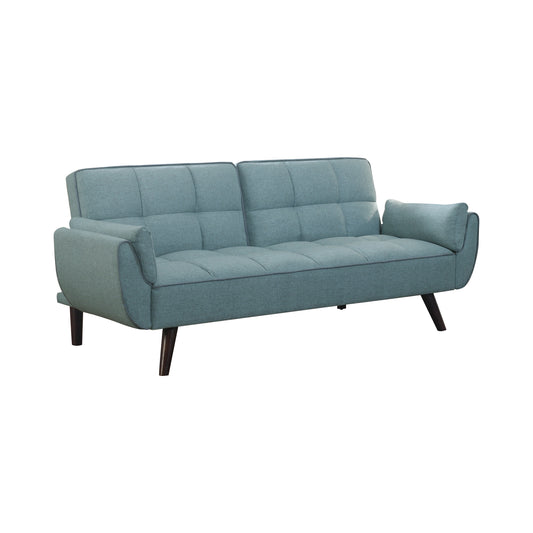 Caufield Biscuit-tufted Sofa Bed Turquoise Blue