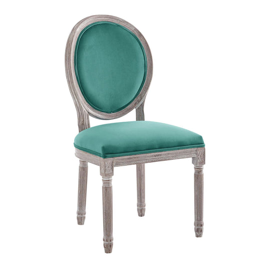 Emanate Vintage French Performance Velvet Dining Side Chair