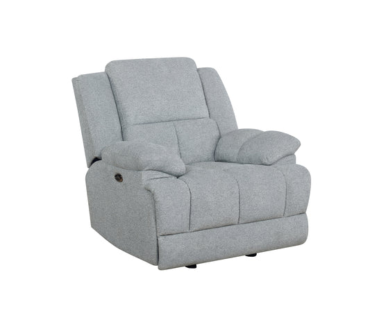 Waterbury Upholstered Power Glider Recliner Grey