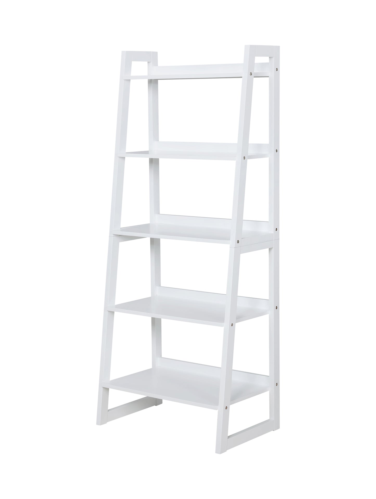 Trudie 5-shelf Ladder Bookcase White