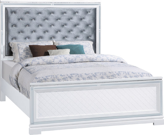 Eleanor Upholstered Tufted Bed White