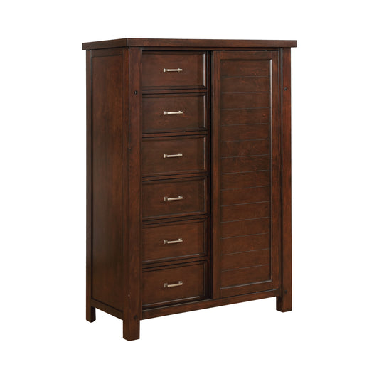 Barstow 8-drawer Door Chest Pinot Noir