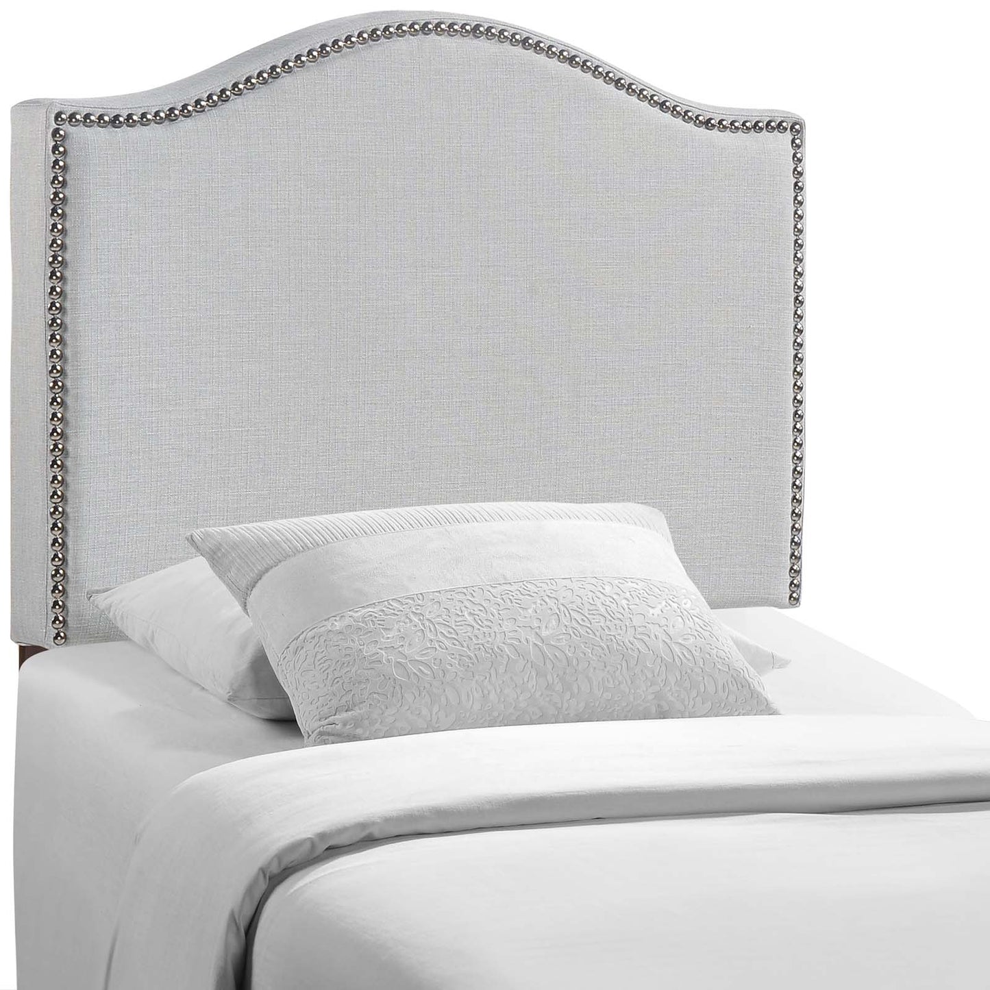 Curl Twin Nailhead Upholstered Headboard