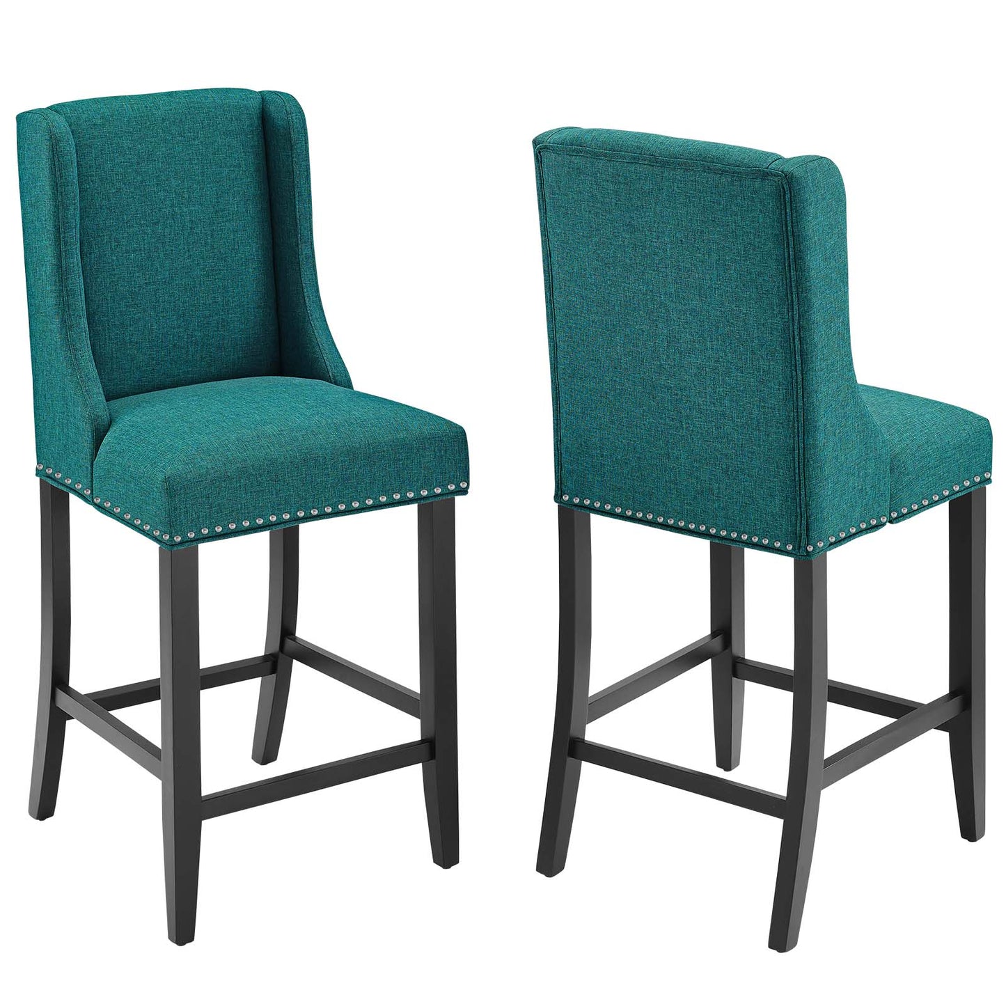 Baron Counter Stool Upholstered Fabric Set of 2