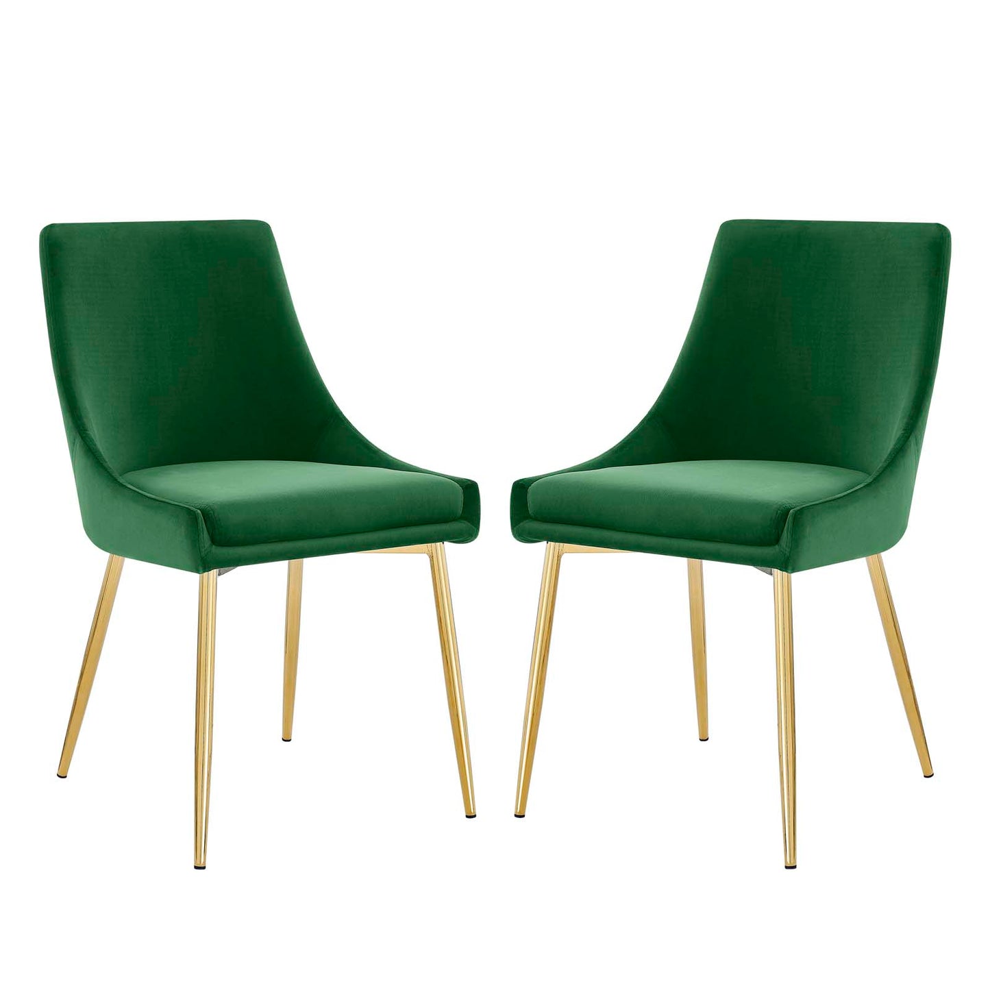 Viscount Performance Velvet Dining Chairs - Set of 2