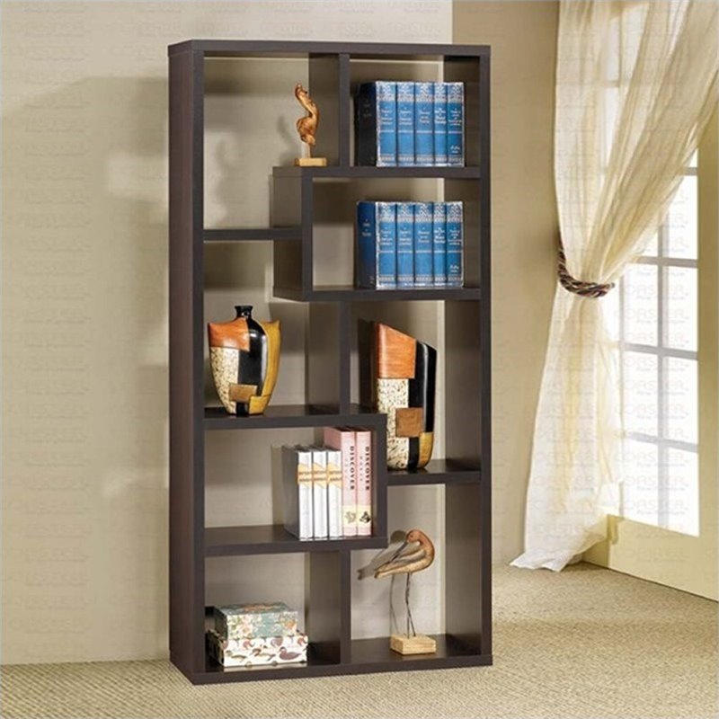 Theo 10-shelf Bookcase Cappuccino