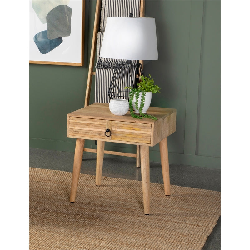 Square 1-drawer End Table Natural