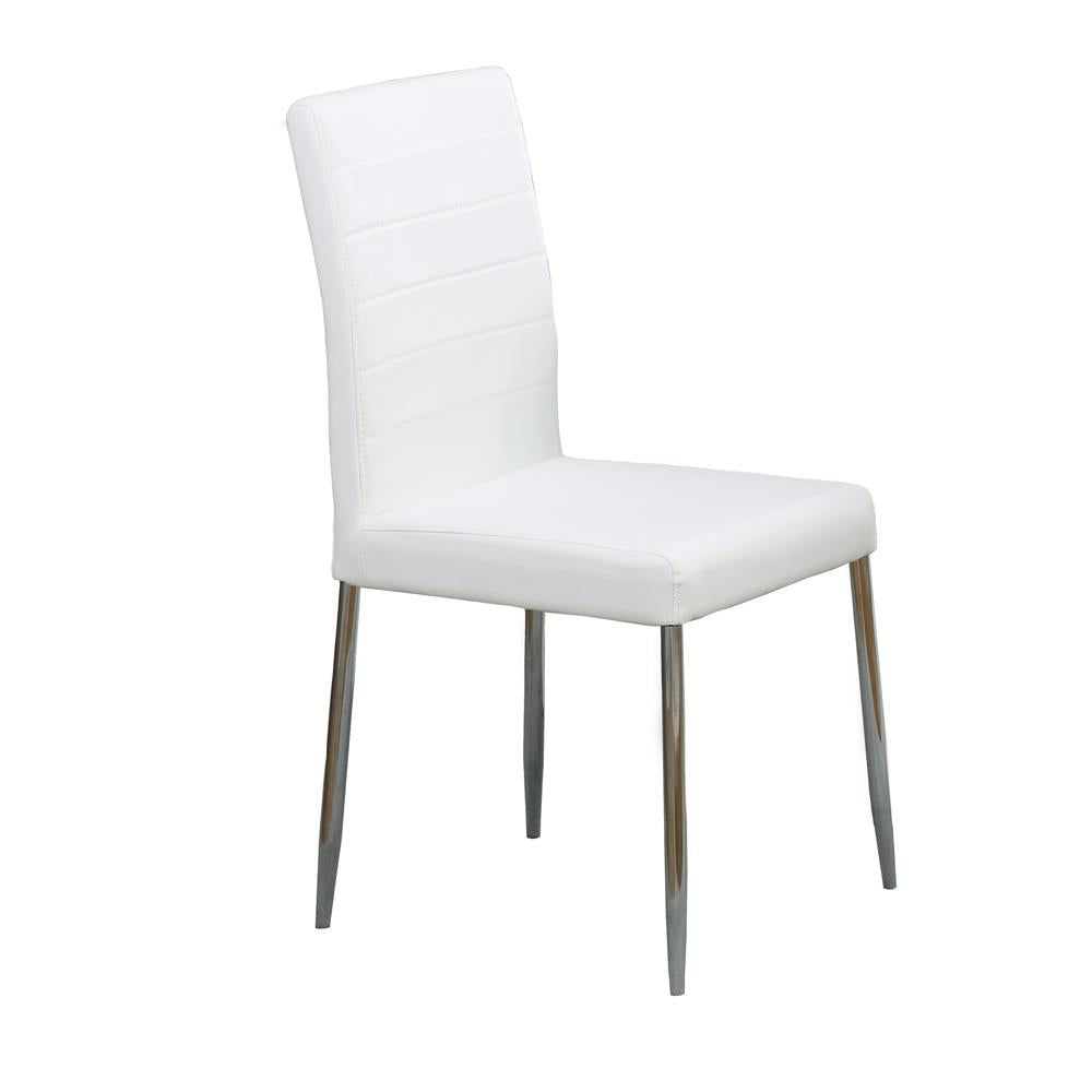 Matson Upholstered Dining Chairs White (Set of 4)