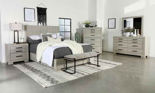 Channing Rectangular Bedroom Set Rough Sawn Grey Oak