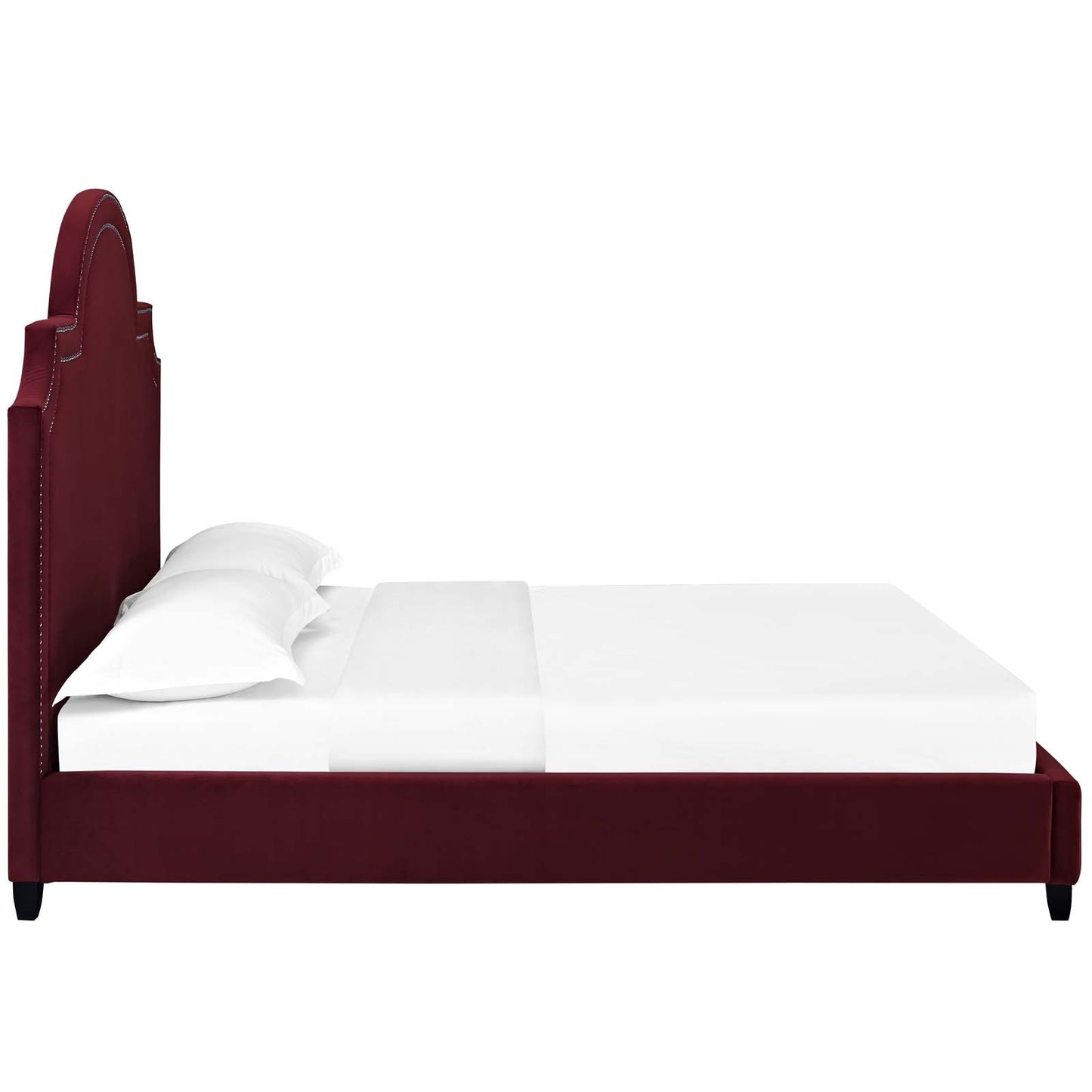 Primrose Queen Performance Velvet Platform Bed