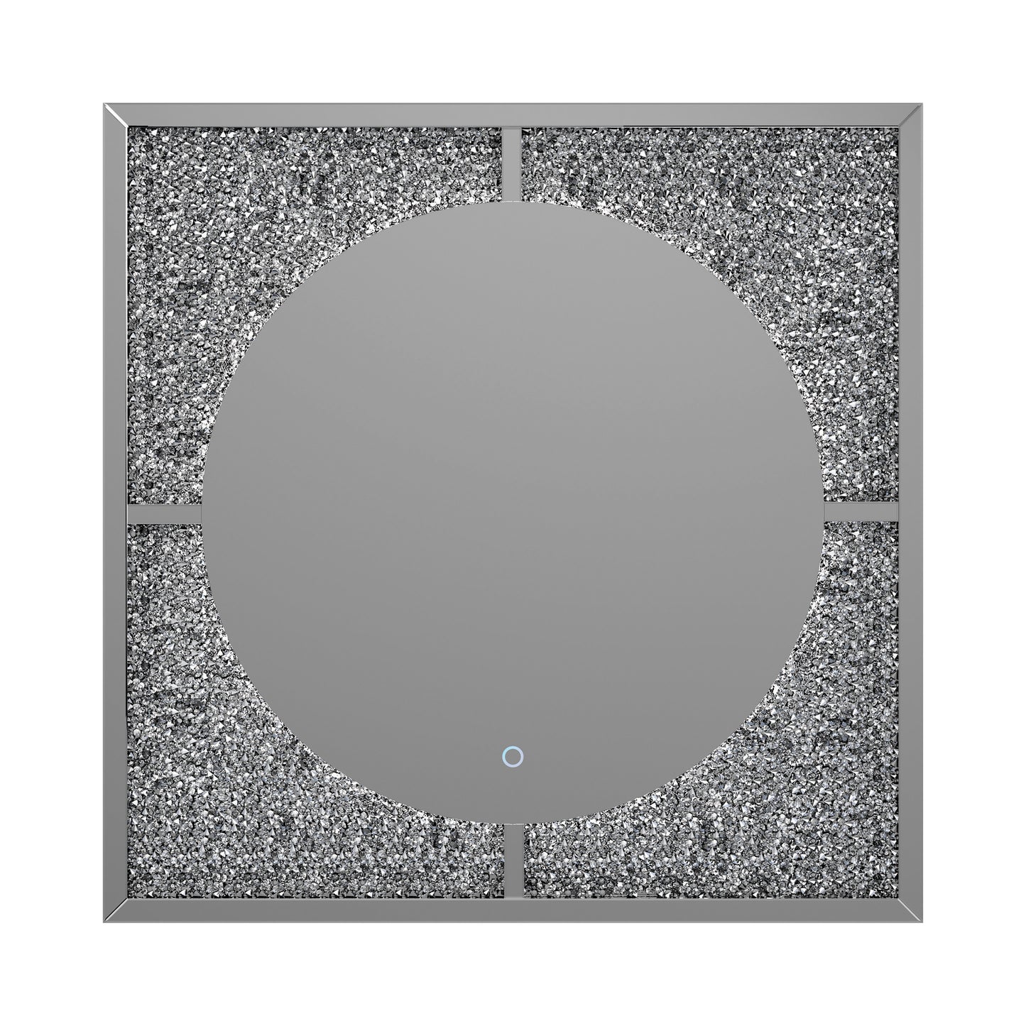 LED Wall Mirror Silver and Black