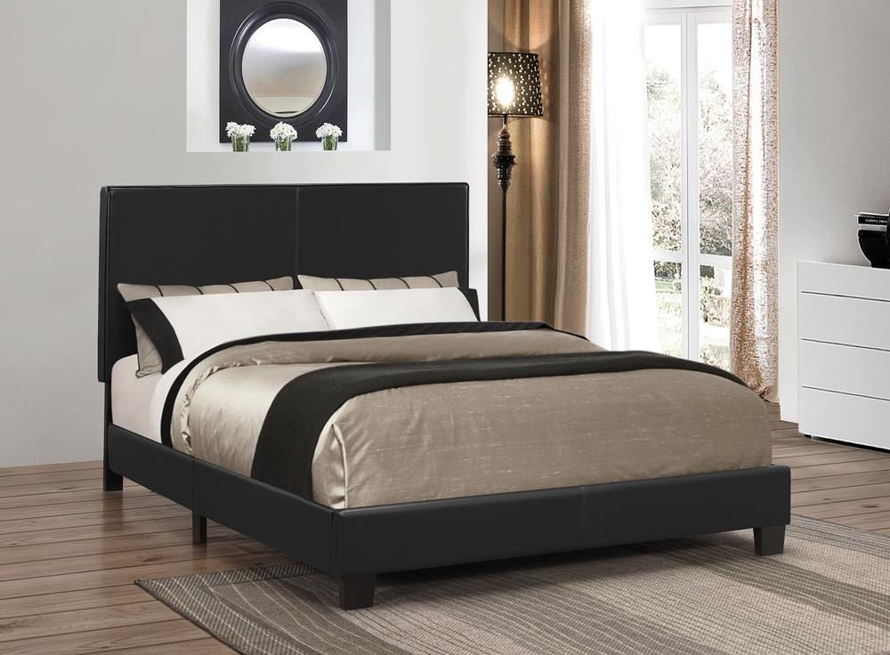 Mauve Bed Upholstered Queen Black