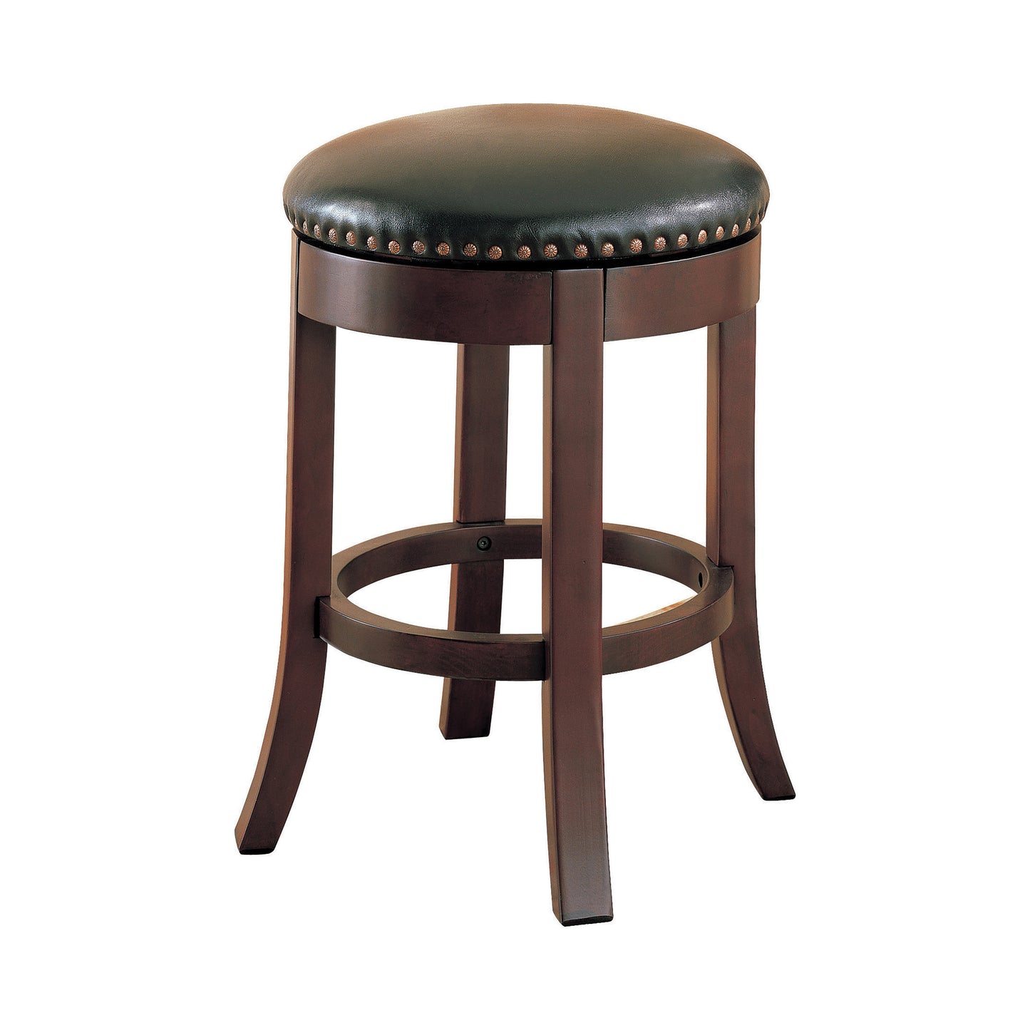 Aboushi Swivel Counter Height Stools with Upholstered Seat Brown (Set of 2)