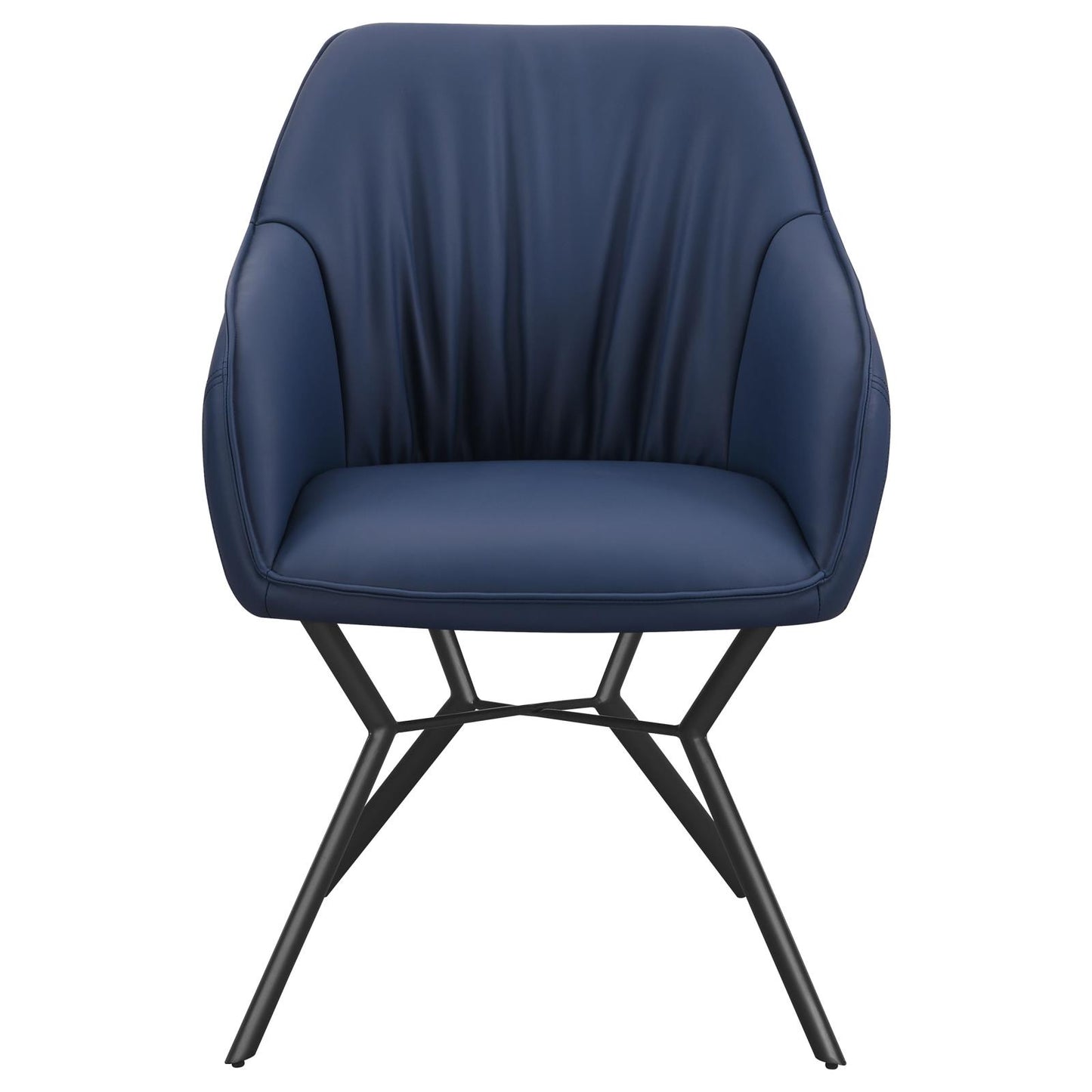Trevon Upholstered Tufted Side Chairs (Set of 2) Blue and Brown