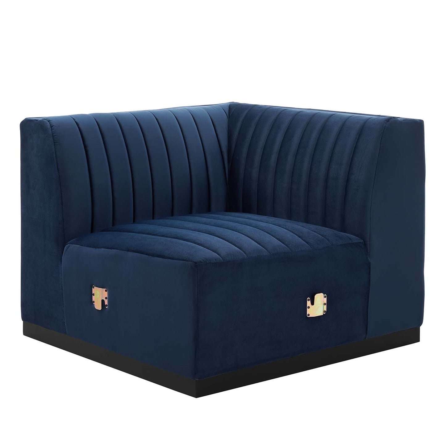 Conjure Channel Tufted Performance Velvet Right Corner Chair