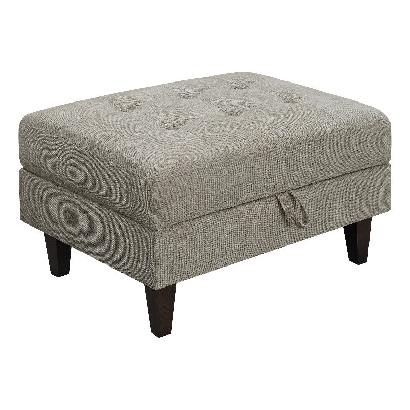 Barton Upholstered Tufted Ottoman Toast and Brown