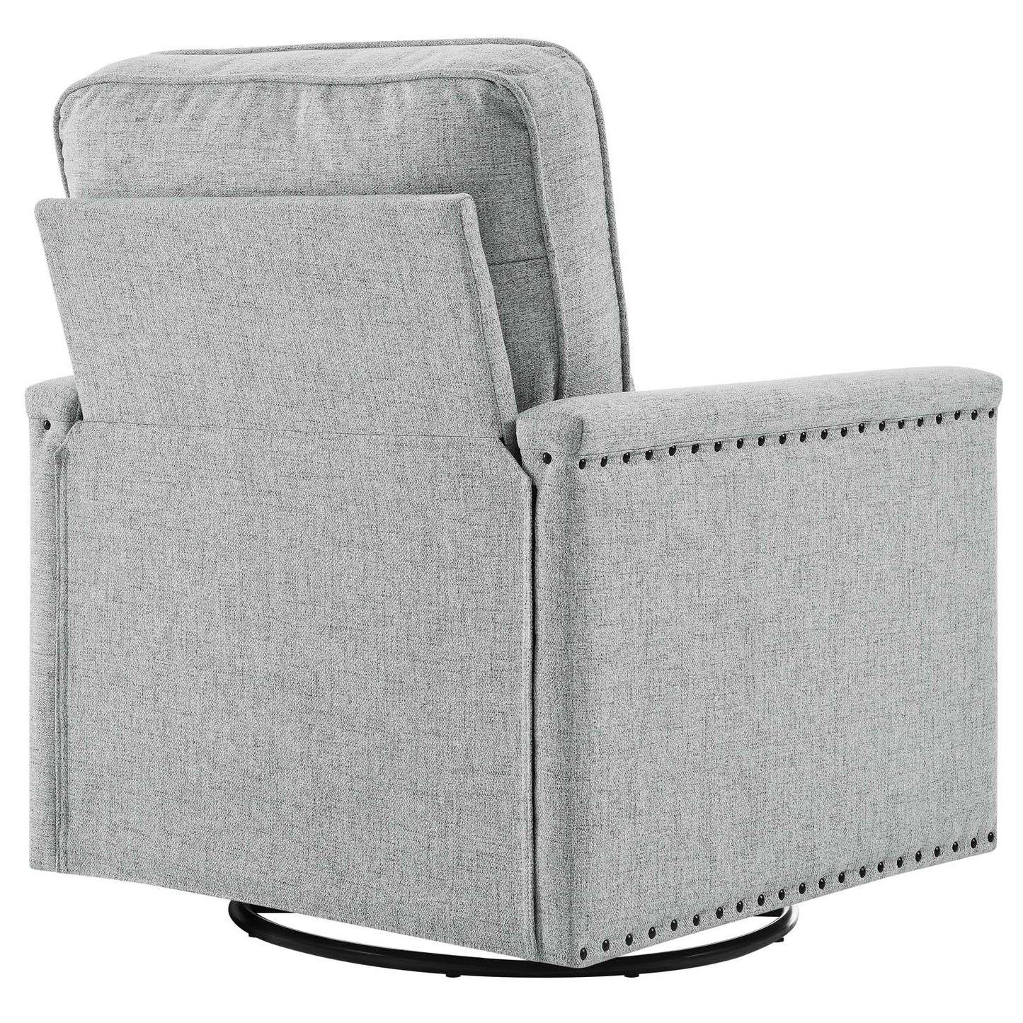 Ashton Upholstered Fabric Swivel Chair