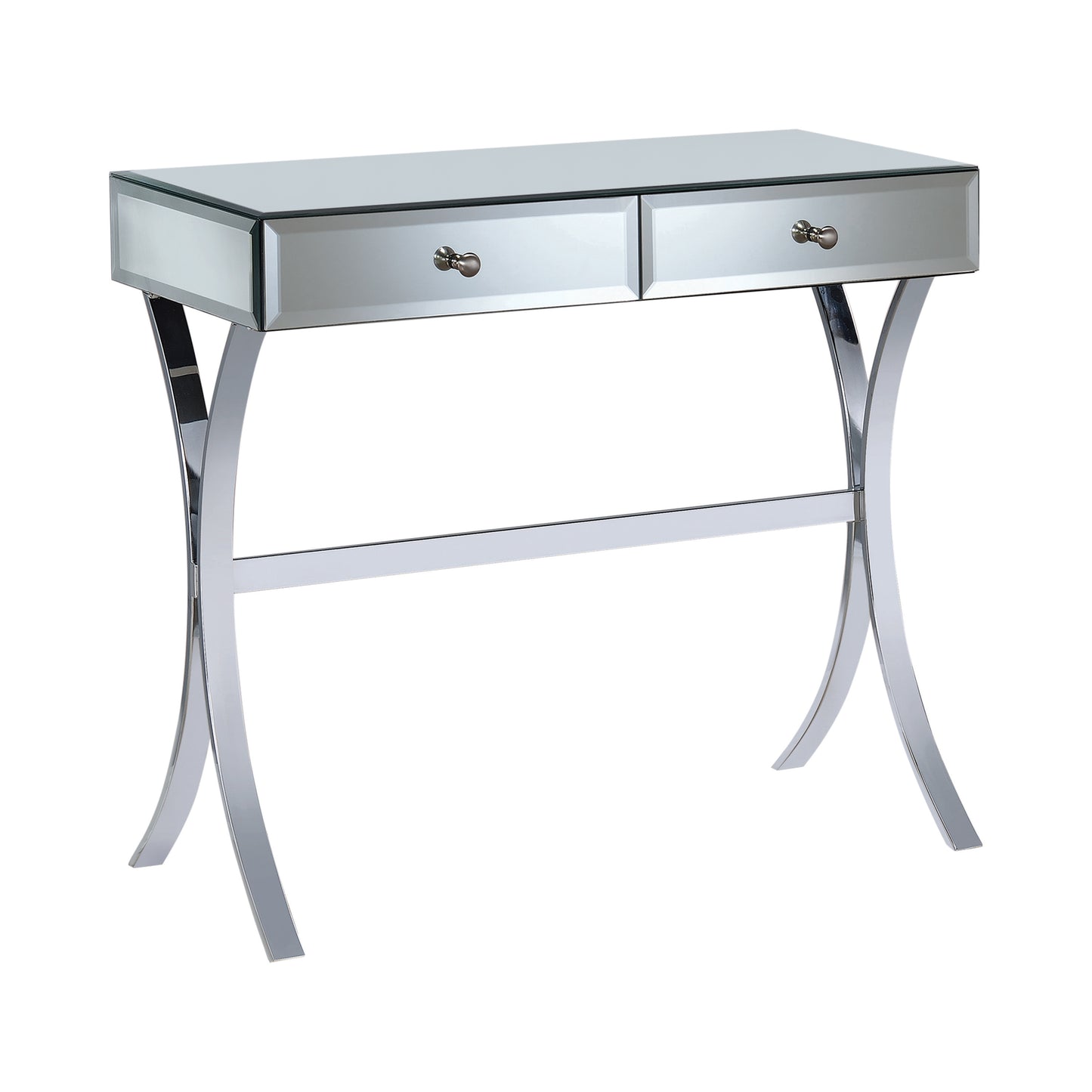 2-drawer Console Table Clear Mirror