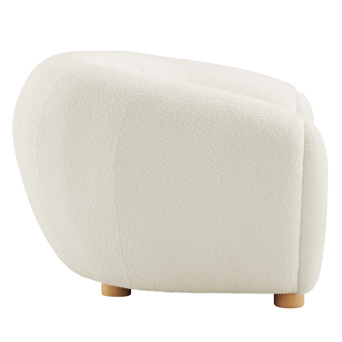 Abundant Boucle Upholstered Fabric Armchair