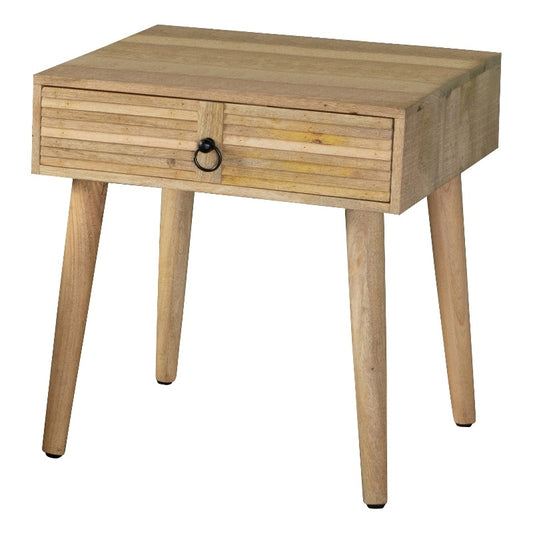 Square 1-drawer End Table Natural