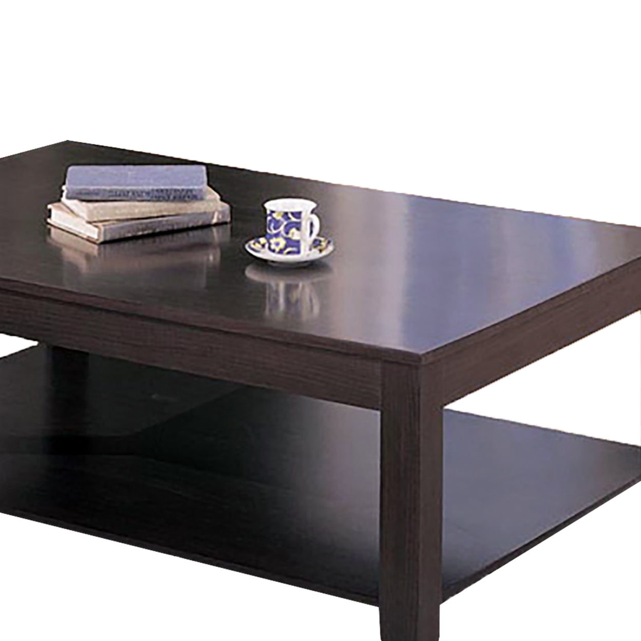 Stewart 3-piece Occasional Table Set with Lower Shelf Cappuccino