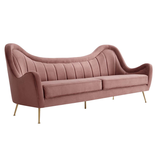 Cheshire Channel Tufted Performance Velvet Sofa