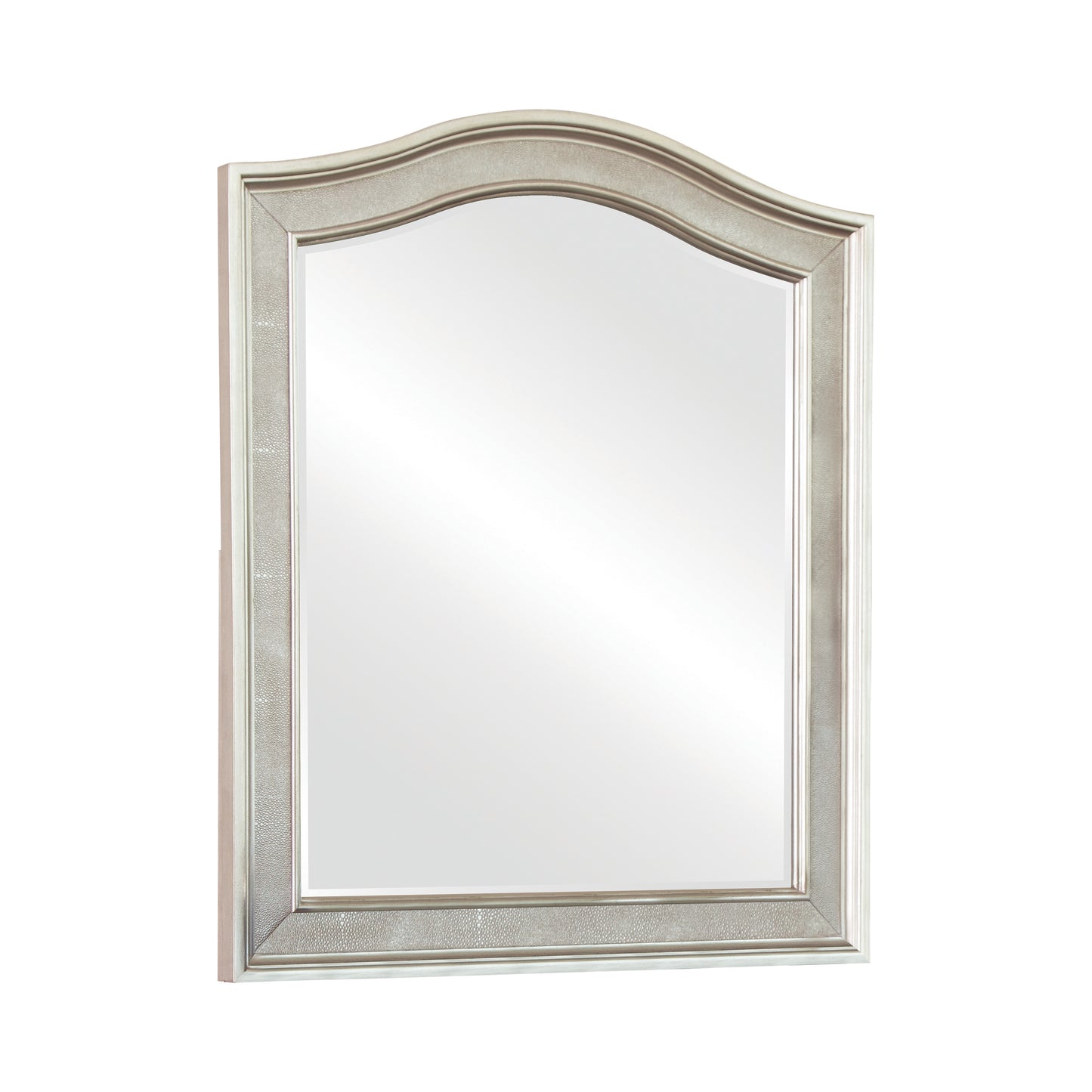 Arched Top Vanity Mirror Metallic Platinum