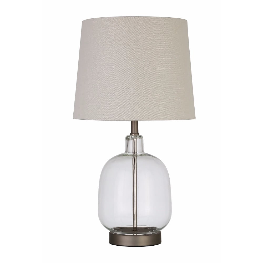 Empire Table Lamp Beige and Clear