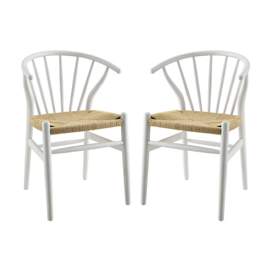 Flourish Spindle Wood Dining Side Chair Set of 2