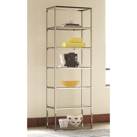 Kate 6-shelf Bookcase Black Nickel