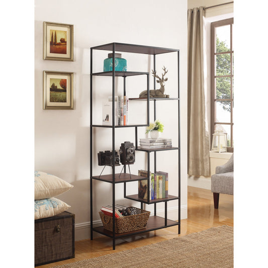 Asher 7-shelf Bookcase Walnut