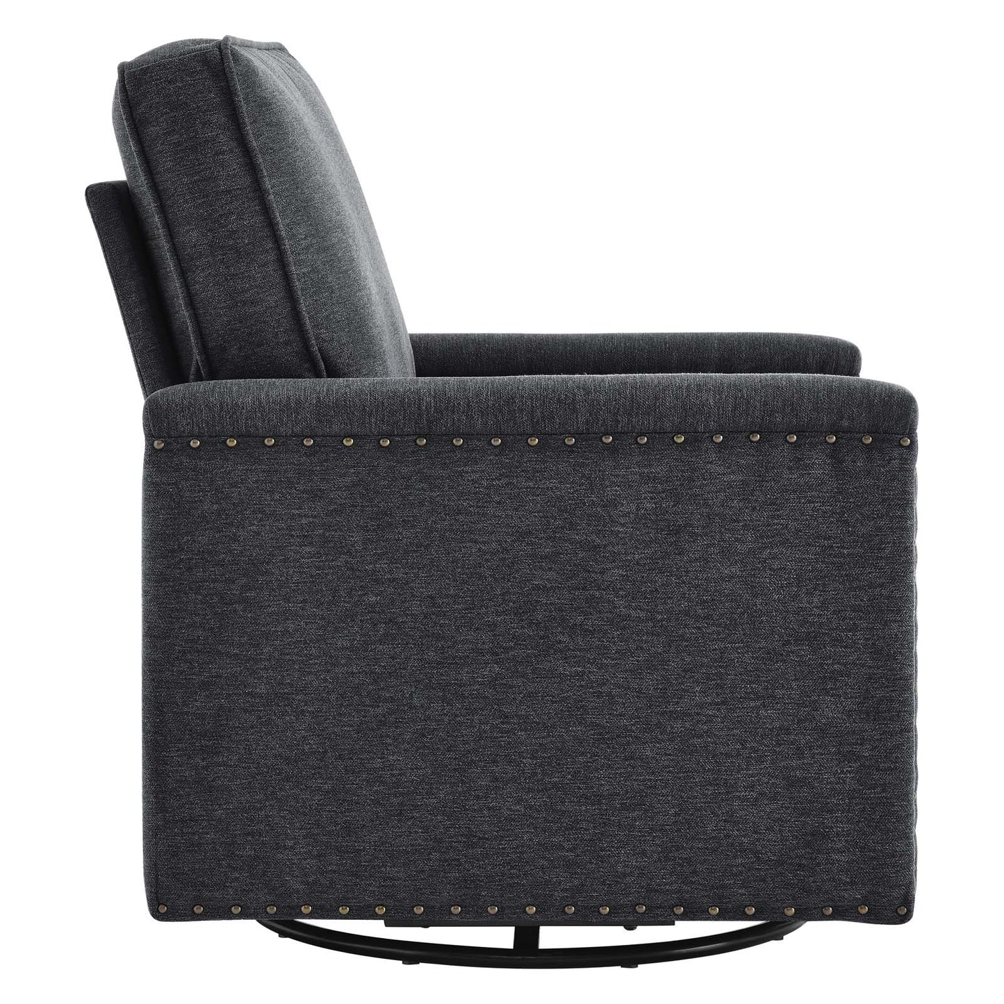 Ashton Upholstered Fabric Swivel Chair