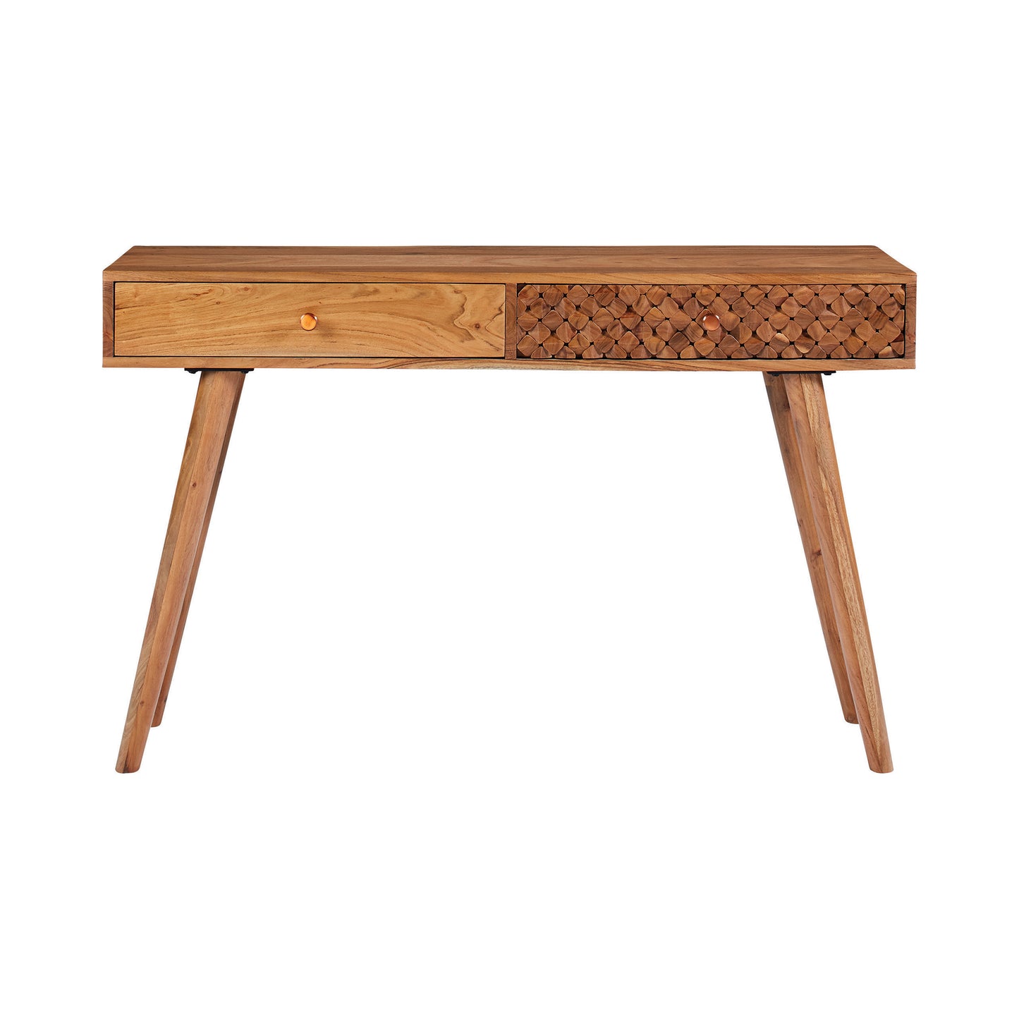 2-drawer Console Table Natural Brown