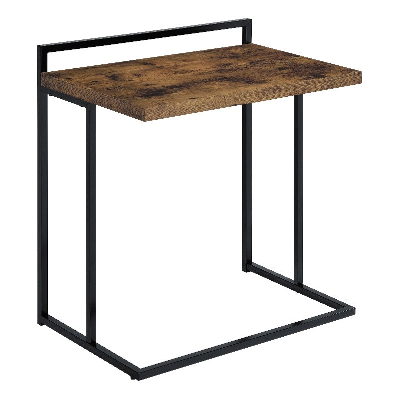 Rectangular Snack Table with Metal Base