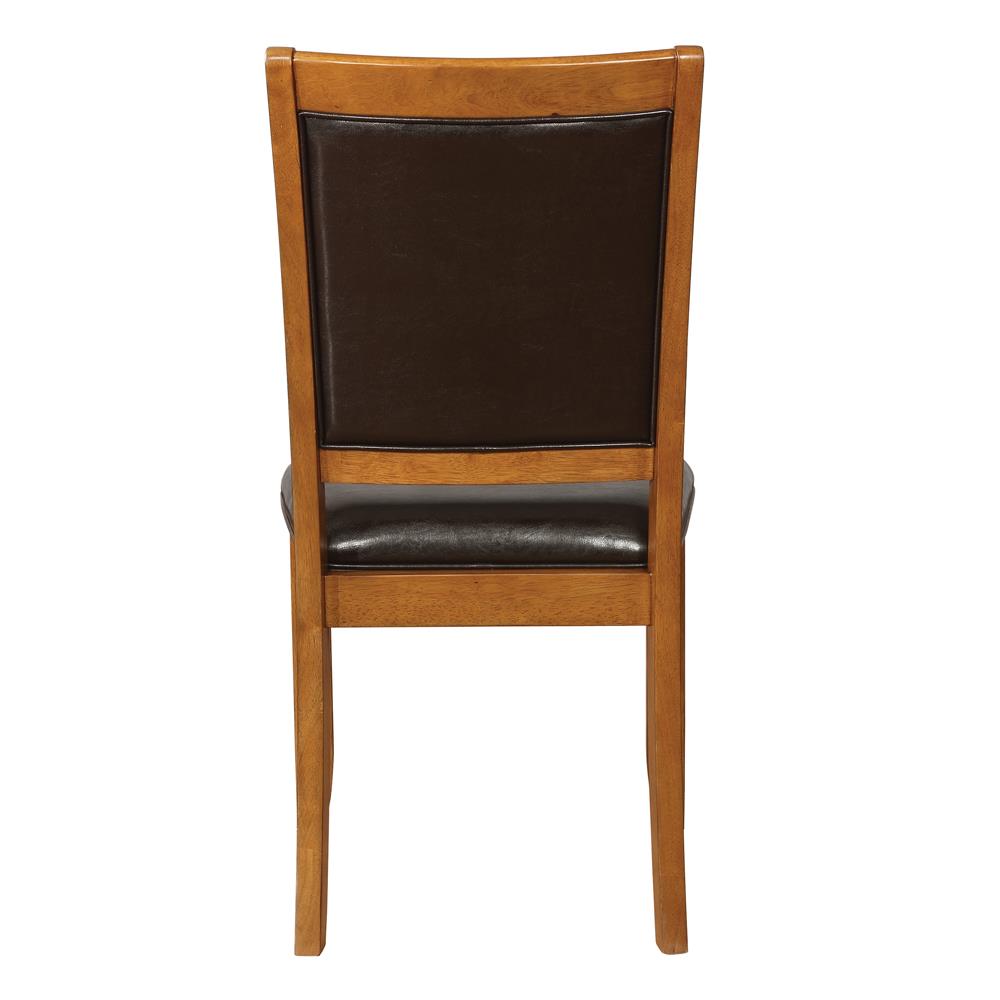 Nelms Upholstered Side Chairs Deep Brown and Black (Set of 2)
