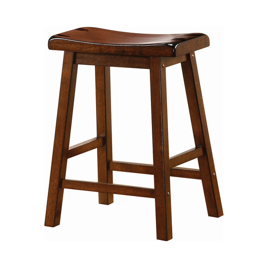 Durant Wooden Counter Height Stools Chestnut (Set of 2)