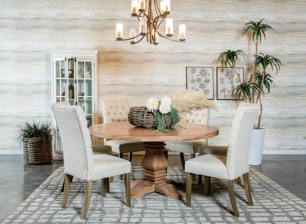 Douglas Tufted Back Dining Chairs Vineyard Oak (Set of 2)