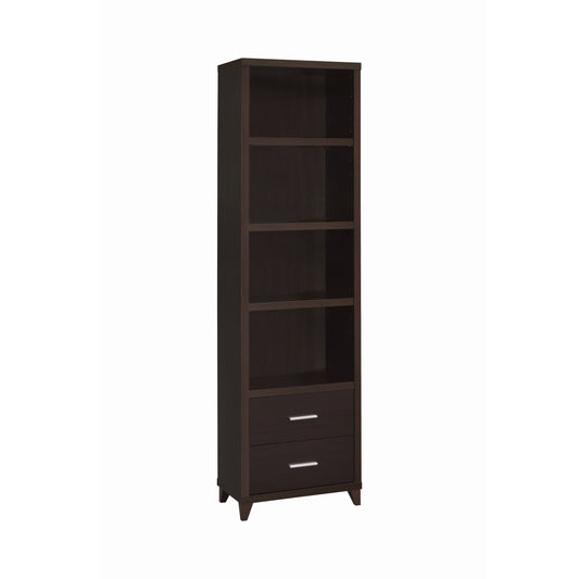 2-drawer Media Tower Cappuccino