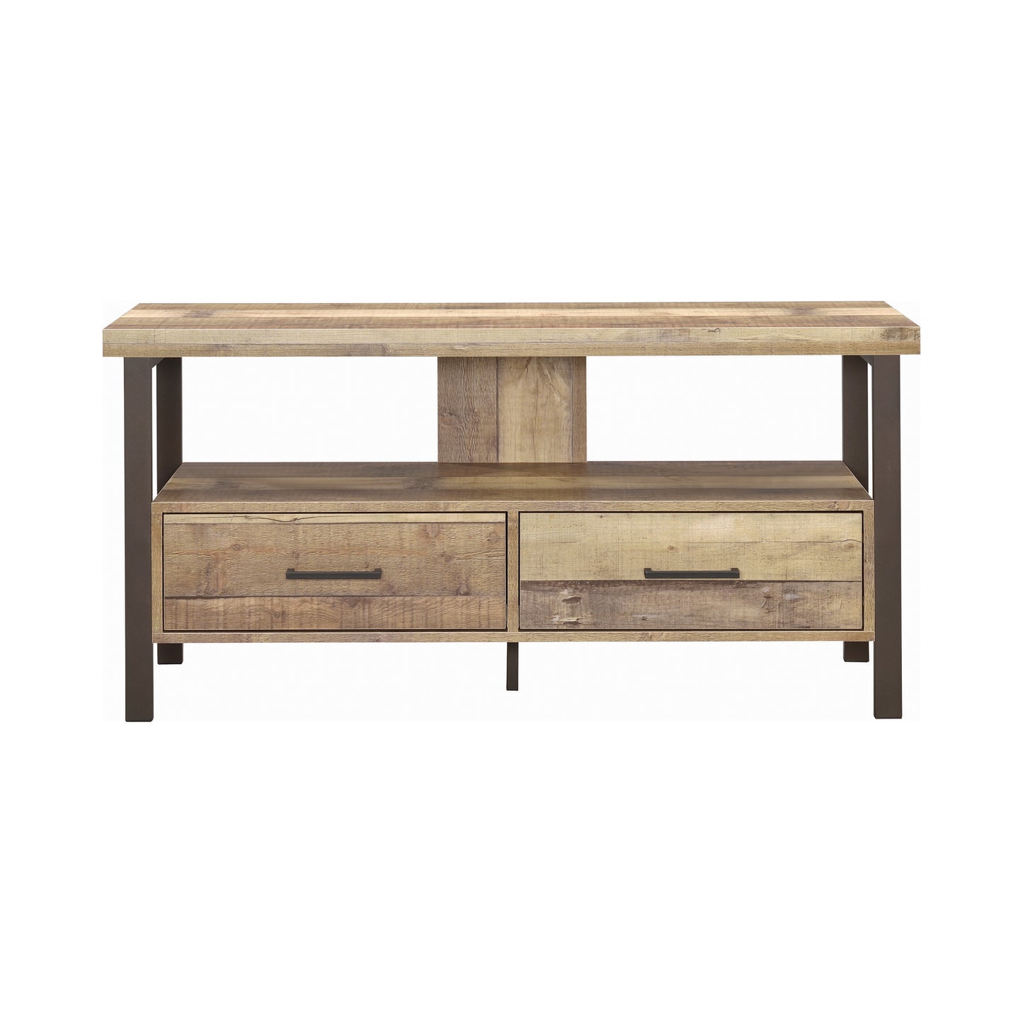 48" 2-drawer TV Console Weathered Pine