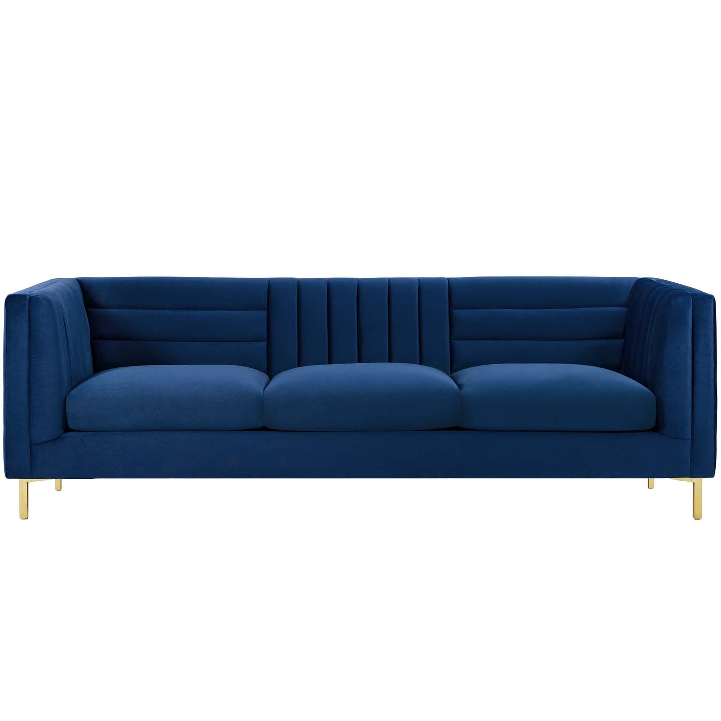 Ingenuity Channel Tufted Performance Velvet Sofa