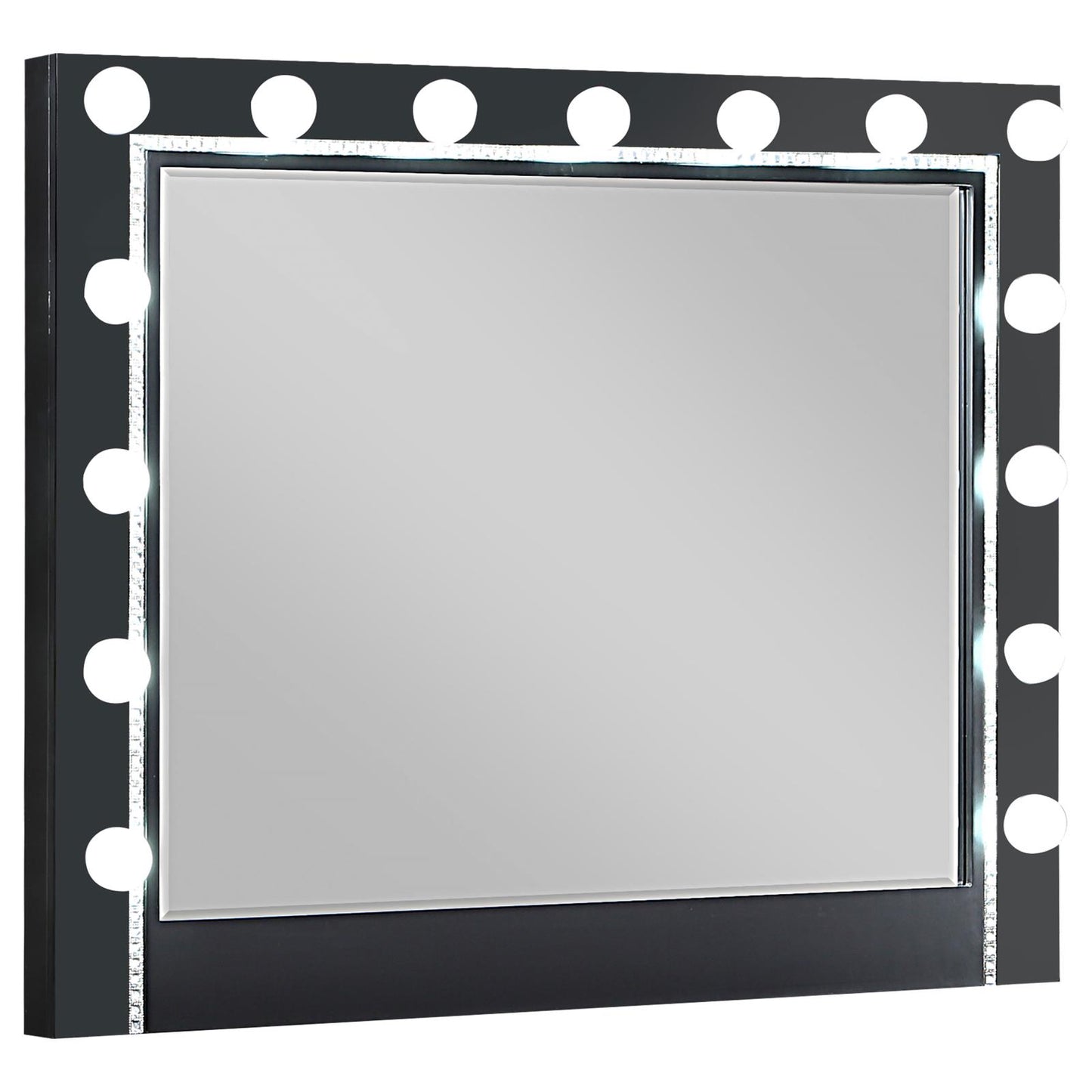 Eleanor Black Rectangular Mirror with Light