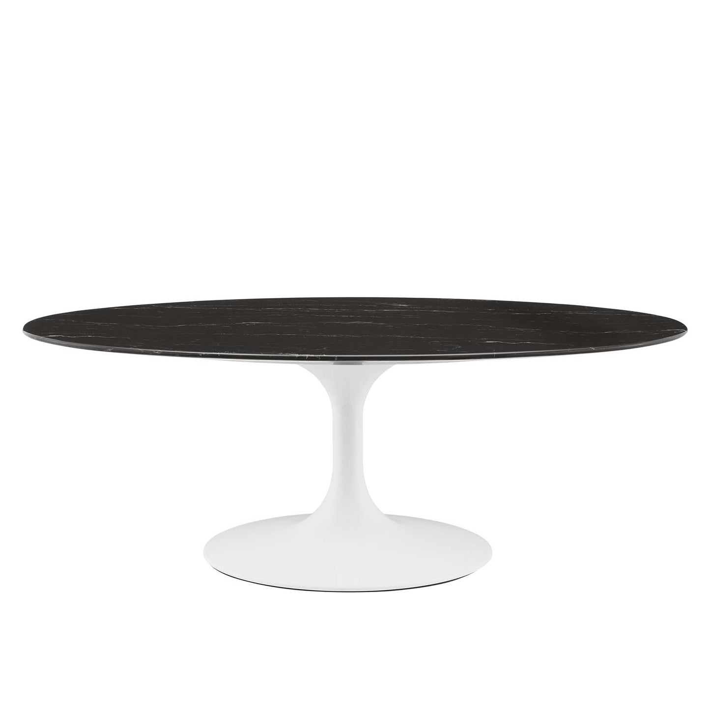 Lippa 48" Oval Artificial Marble Coffee Table