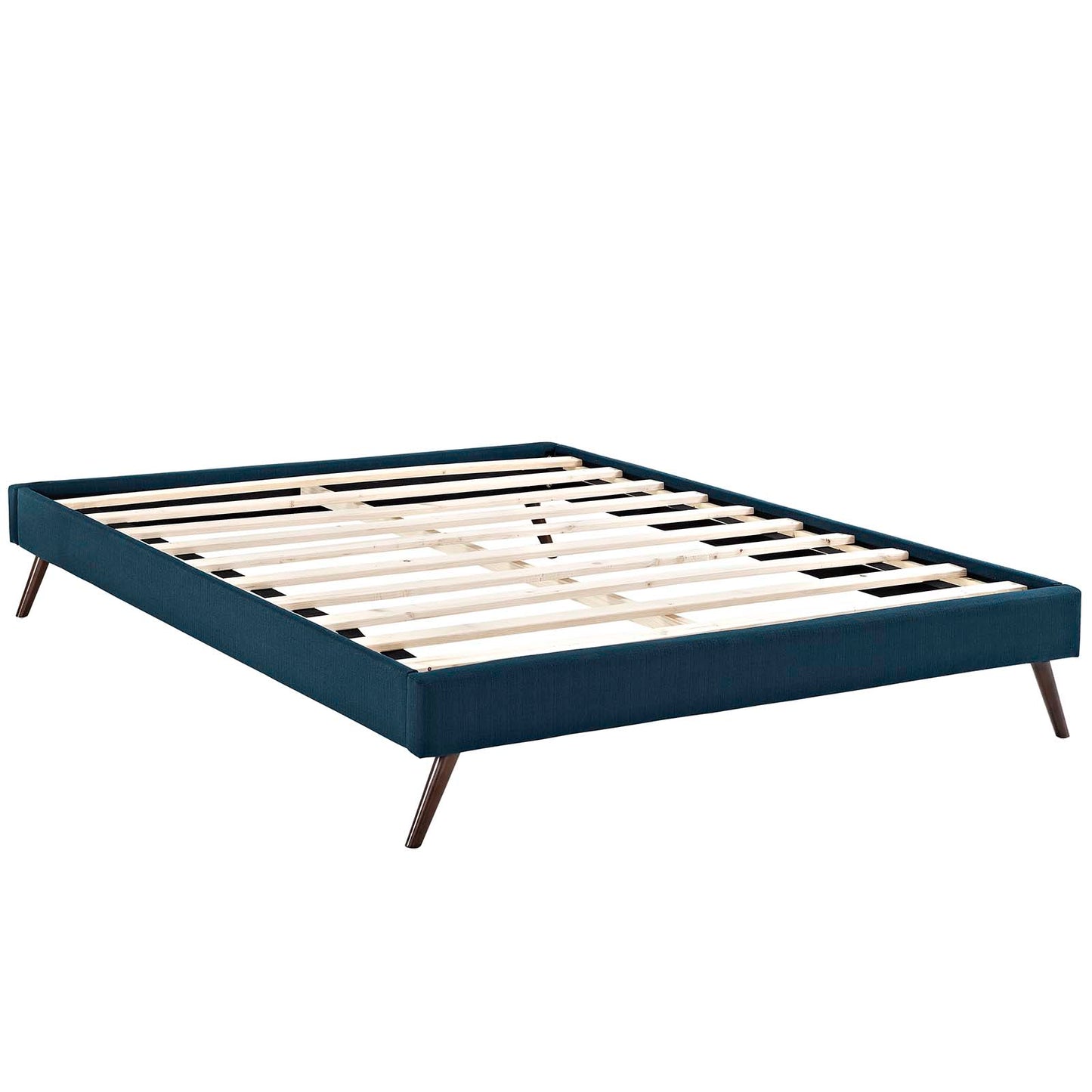 Loryn Queen Fabric Bed Frame with Round Splayed Legs