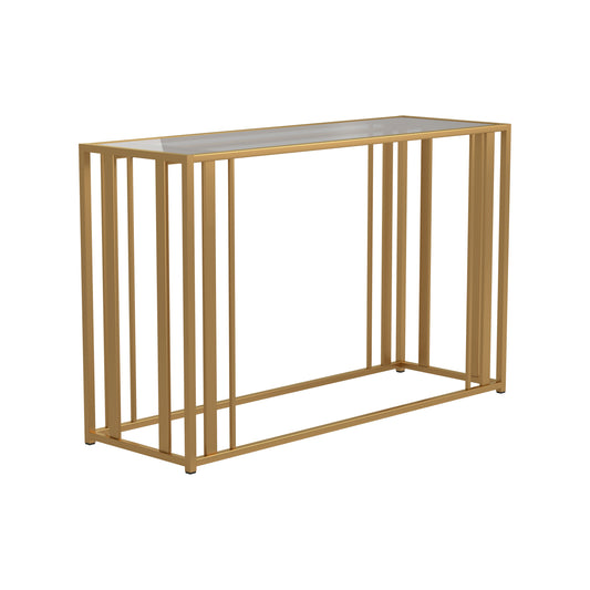 Eastbrook Metal Frame Sofa Table Matte Brass